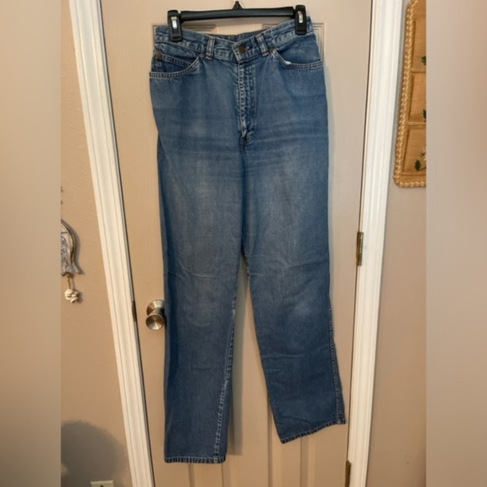 Levi’s women’s vintage 1970s orange tab light weight 5 pocket med wash jeans 28.